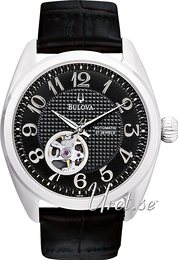 Bulova Mechanical Czarny/Skóra Ø42 mm 96A125