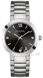 Bulova Diamond Czarny/Stal Ø38 mm 96D124