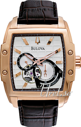 Bulova Mechanical Srebrny/Skóra 97A103