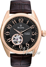 Bulova Mechanical Czarny/Skóra Ø42 mm 97A104