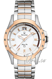 Bulova Marine Star Biały/Stal w kolorze różowego złota Ø42 mm 98B129