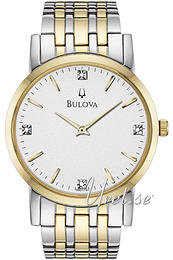 Bulova Diamond Srebrny/Stal w odcieniu złota Ø38 mm 98D114