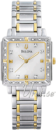 Bulova Diamond Biały/Stal w odcieniu złota 98R112