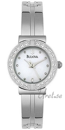 Bulova Crystal Dam Biały/Stal Ø19 mm 96T09