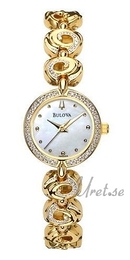 Bulova Diamonds Dam Biały/Stal w odcieniu złota Ø20 mm 98R009