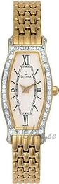 Bulova Diamonds Dam Biały/Stal w odcieniu złota Ø18 mm 98W03