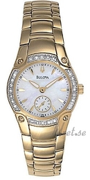 Bulova Diamonds Dam Biały/Stal w odcieniu złota Ø25 mm 98W06