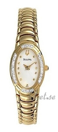 Bulova Diamonds Dam Biały/Stal w odcieniu złota Ø19 mm 98W07