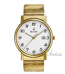 Bulova Bracelet Herr Biały/Stal w odcieniu złota Ø37 mm 97B104