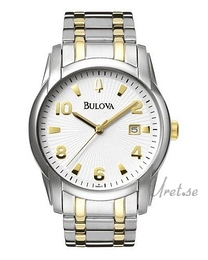 Bulova Bracelet Herr Biały/Stal Ø38 mm 98B010