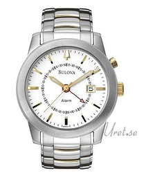 Bulova Bracelet Herr Biały/Stal Ø38 mm 98B011