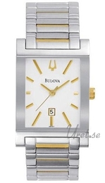 Bulova Bracelet Herr Biały/Stal 30x26 mm 98H27