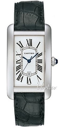 Cartier Tank Americaine X-Large Srebrny/Skóra 31.4x52 mm W2603251
