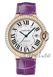 Cartier Ballon Blue Srebrny/Skóra Ø42 mm WE900851