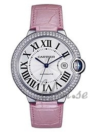 Cartier Ballon Blue Srebrny/Skóra Ø42 mm WE900951
