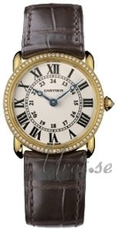 Cartier Ronde Srebrny/Skóra Ø28 mm WR000151