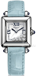 Chopard Happy Sport Biały/Skóra 27x27 mm 27/8325-3006