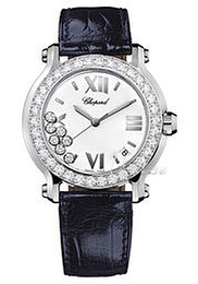Chopard Happy Sport Biały/Skóra Ø36 mm 27/8476-2001