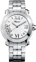 Chopard Happy Sport Biały/Stal Ø36 mm 27/8477-3001