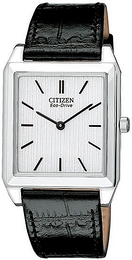 Citizen Stiletto Biały/Skóra 38x29 mm AR1080-01A