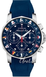 Corum Admirals Cup Niebieski/Guma Ø43 mm 985.643.20-F373AB35