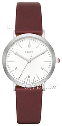 DKNY Dress Biały/Skóra Ø36 mm NY2508