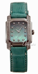 Glashütte Original Karree Zielony/Skóra 24x23 mm 21-01-13-98-04