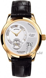 Glashütte Original Pano PanoMaticDate Srebrny/Skóra Ø39.3 mm 90-01-01-01-04