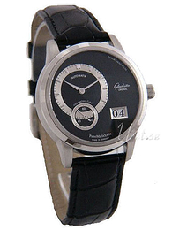 Glashütte Original Pano Czarny/Skóra Ø39 mm 90-01-03-03-04