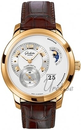 Glashütte Original Pano Srebrny/Skóra Ø42 mm 90-02-31-11-05