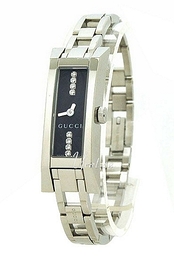 Gucci 107-112 Czarny/Stal 36x14 mm YA110510