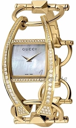 Gucci Chiodo Biały/18 karatowe żółte złoto 23x21 mm YA123508