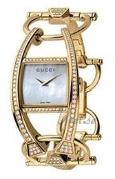 Gucci Chiodo Biały/18 karatowe żółte złoto 23x21 mm YA123509