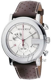 Gucci G Chrono Srebrny/Skóra Ø44 mm YA101312