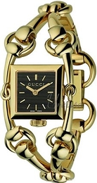 Gucci Signoria Czarny/18 karatowe żółte złoto 20x20 mm YA116507