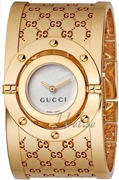 Gucci Twirl Biały/18 karatowe żółte złoto Ø33 mm YA112412