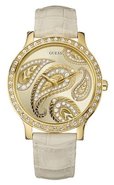 Guess Żółte złoto/Skóra Ø44 mm W10199L1