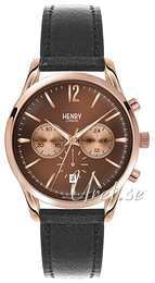 Henry London Knightsbridge Brązowy/Skóra Ø39 mm HL39-CS-0054