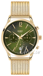 Henry London Richmond Zielony/Stal w odcieniu złota Ø41 mm HL41-CM-0108