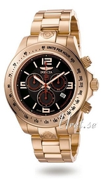 Invicta Speedway Czarny/Stal w kolorze różowego złota Ø46 mm 4225