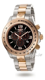 Invicta Speedway Czarny/Stal w kolorze różowego złota Ø46 mm 4227