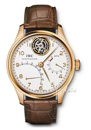 IWC Portuguese Tourbillon Mystère Rétrograde Biały/Skóra Ø44.2 mm IW504402