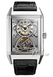 Jaeger LeCoultre Horological Excellence Reverso Gyrotourbillon 2 Srebrny/Skóra 55x36 mm 2336420