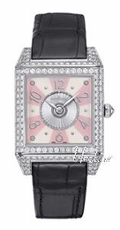 Jaeger LeCoultre Reverso Squadra Różowy/Skóra 36x36 mm 7053405