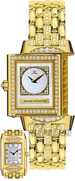 Jaeger LeCoultre Reverso Duetto Biały/18 karatowe żółte złoto 33x21 mm 2661213