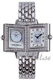 Jaeger LeCoultre Reverso Duetto Biały/18 karatowe białe złoto 33x21 mm 2663101