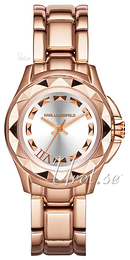 Karl Lagerfeld Karl 7 Srebrny/Stal w kolorze różowego złota Ø36 mm KL1033