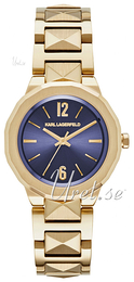 Karl Lagerfeld Joleigh Niebieski/Stal w odcieniu złota Ø34 mm KL3407
