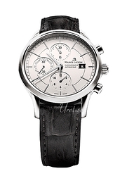 Maurice Lacroix Les Classiques Chronographe Srebrny/Skóra Ø41 mm LC6058-SS001-130