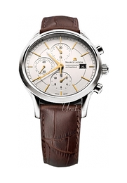 Maurice Lacroix Les Classiques Chronographe Srebrny/Skóra Ø41 mm LC6058-SS001-131